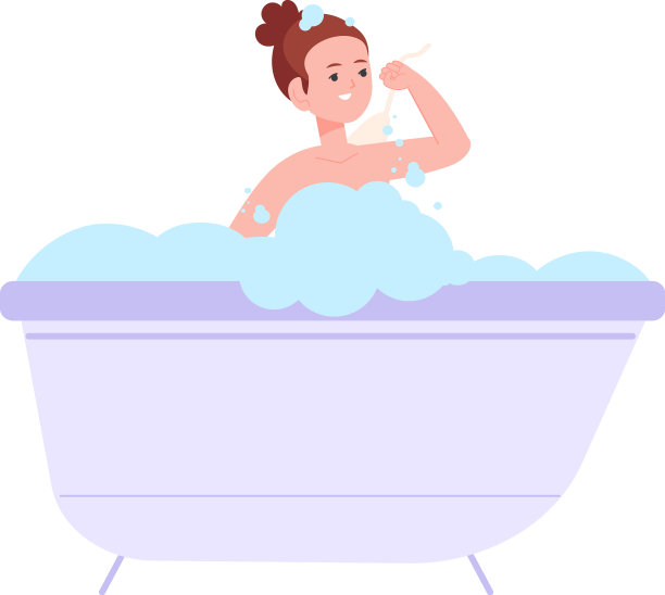 女孩洗澡，日常卫生，孩子的日常图片下载