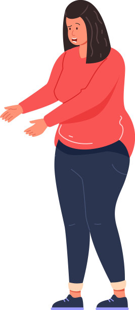 女人说话担心的人性格站着图片下载