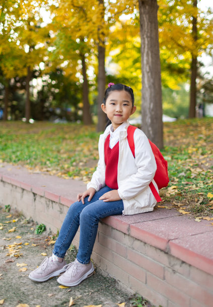 秋天的小女孩图片下载