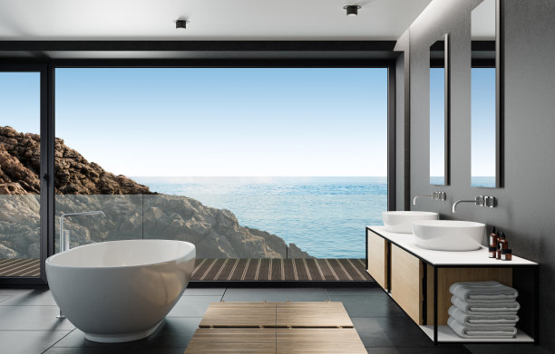 现代简约的斯堪的纳维亚浴室图片下载