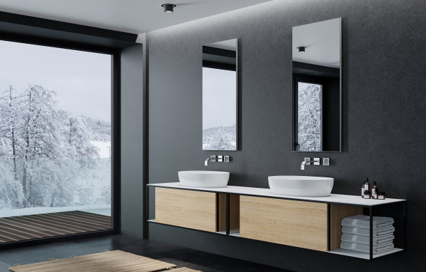 现代简约的斯堪的纳维亚浴室图片下载