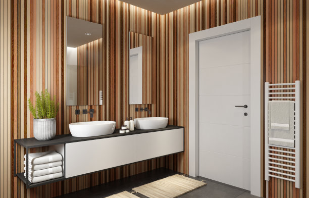 现代简约的斯堪的纳维亚浴室图片下载