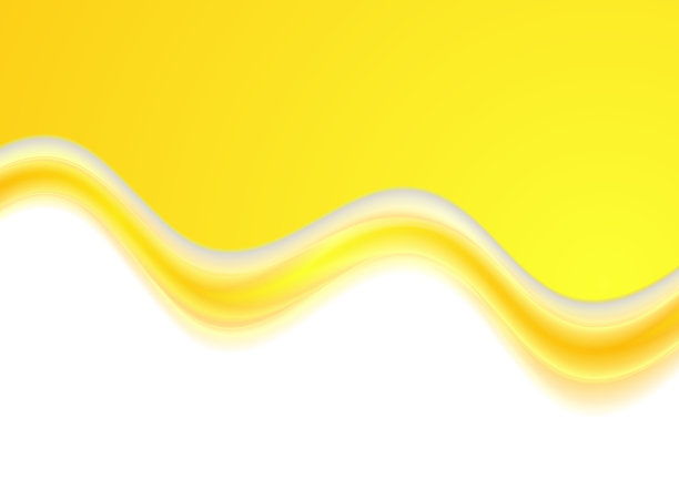 亮黄色液体光滑波浪抽象图片下载