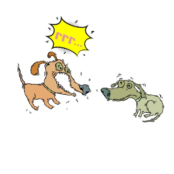 凶猛而害怕的狗图片下载