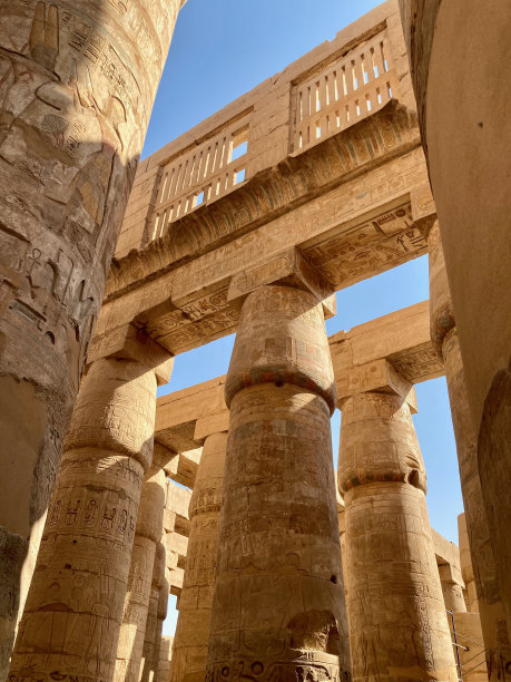 卡纳克神庙大柱厅，埃及卢克索图片下载
