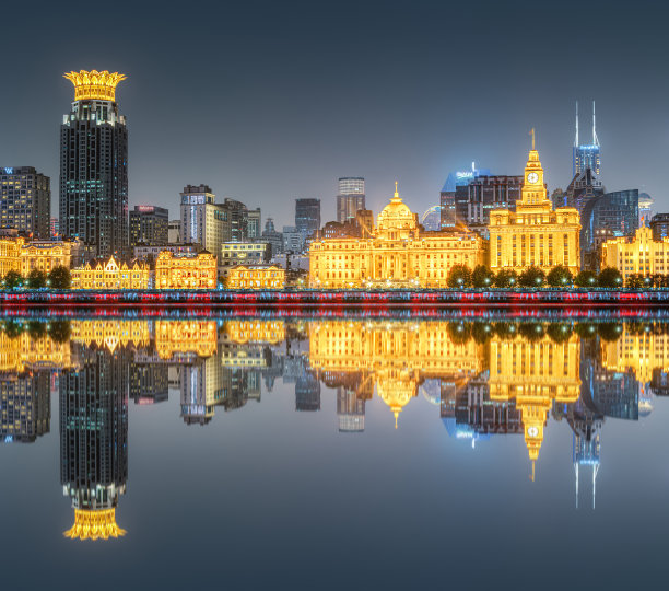 上海和黄浦江夜景图片下载