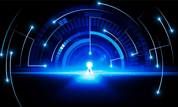 摘要企业开门之光技术背景Hitech通信理念创新背景向量设计。图片下载