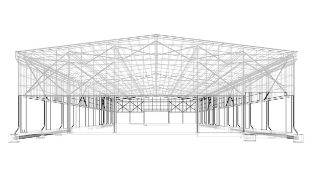 建筑项目的三维插图图片下载