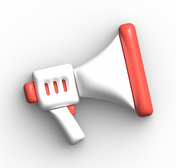 扩音器公告3D形状图片下载