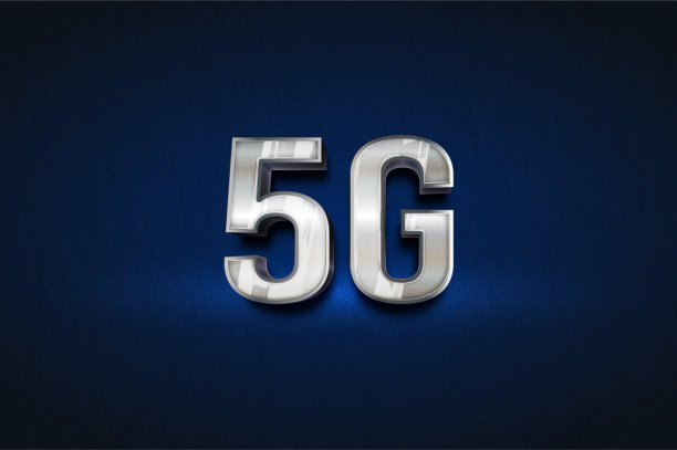 蓝色背景的5G文本图片下载