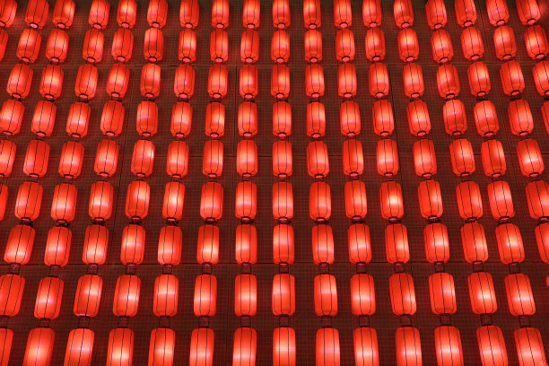 很多传统的中国红灯笼全框背景图片下载