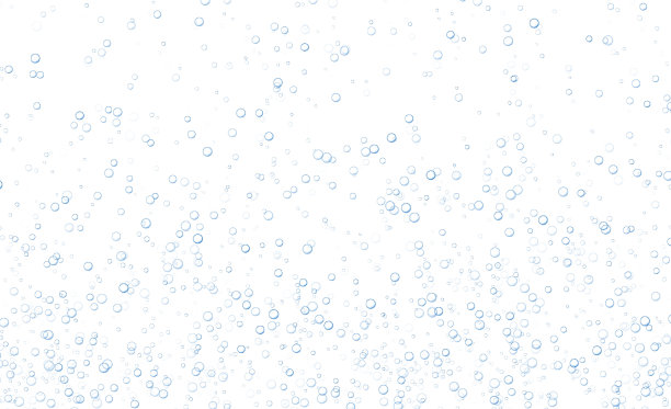 水下嘶嘶作响的气泡，苏打水或香槟碳酸饮料，气泡水孤立在白色背景上。冒泡的饮料。水族馆，海洋，海洋气泡矢量插图。图片下载