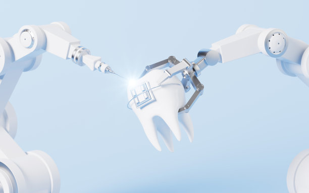 机械臂及固定齿，三维渲染。图片下载