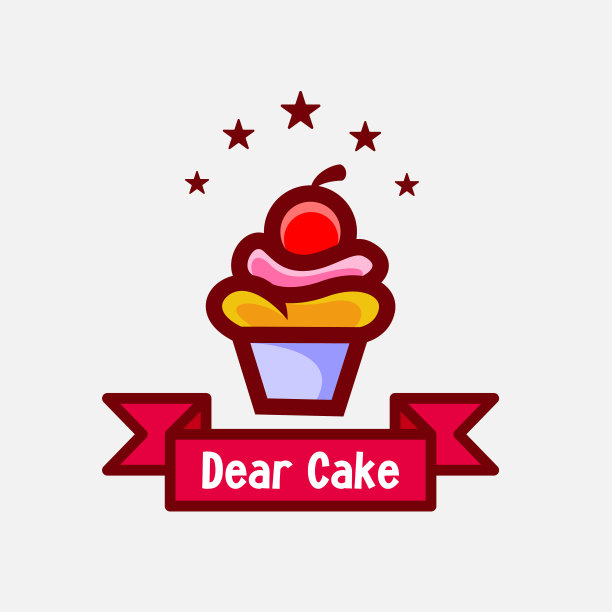 蛋糕标志矢量设计说明模板图片下载