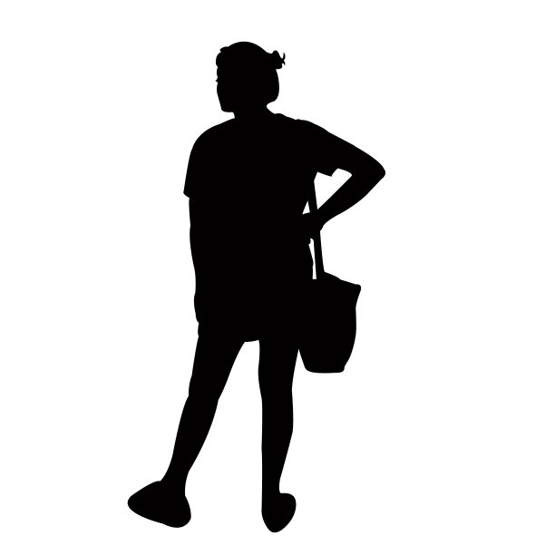 女性身体轮廓矢量图片下载