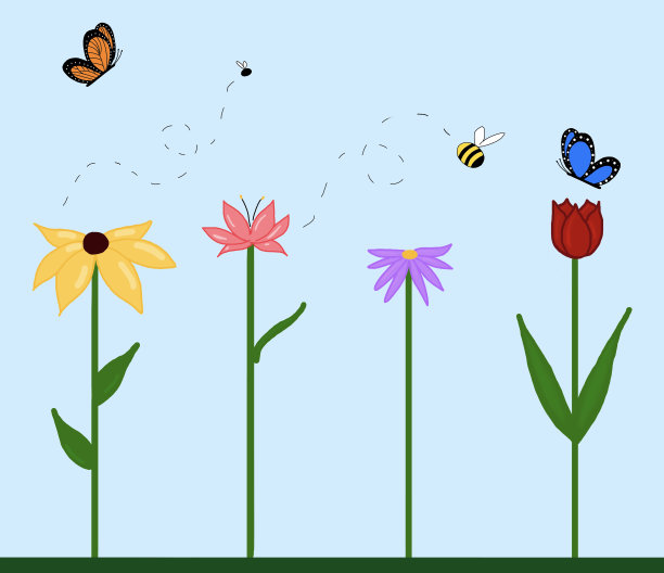 传粉者和花朵图片下载