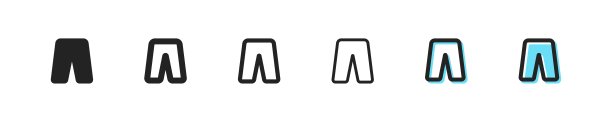 裤子套装图标。衣服，腿，尺码，印花，公司，品牌，设计，标志，冷，马裤，禁忌，裤子，服装，衣服，穿。服装的概念。白色背景上的矢量线图标图片下载