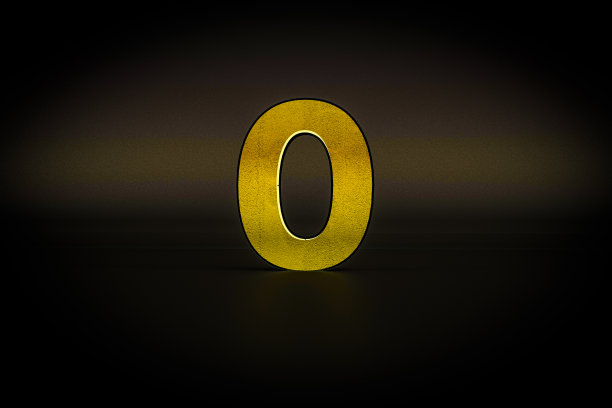 0写的3D文本黄金3D渲染插图图片下载
