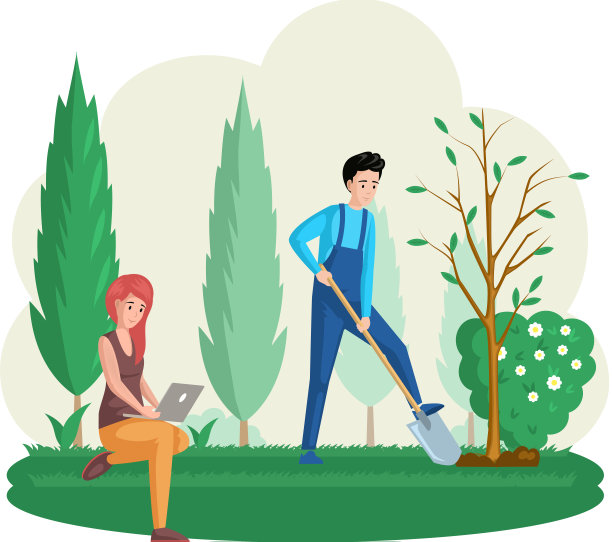 女学生坐在公园的草坪上。女人在电脑上远程工作。女性的自由职业者图片下载