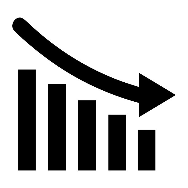 下降柱状图图标图片下载