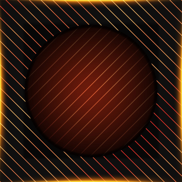 抽象矢量图案金色线条背景插图与圆形横幅图片下载