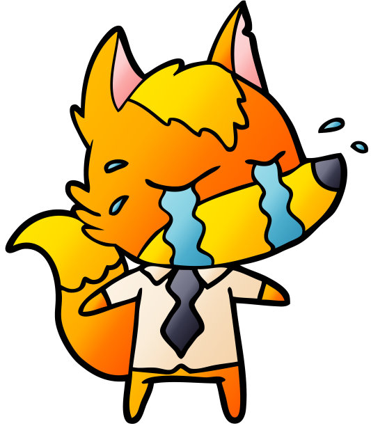 可怜的小生意人狐狸卡通人物图片下载