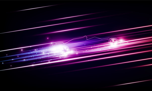 高速概念。f1赛车以箭灯的形式呈现技术背景Hitech通讯概念创新背景，矢量设计图片下载