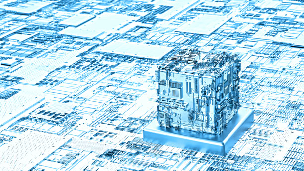 三维条子电路板图片下载