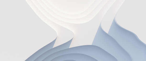 俯视图简单的空白色讲台舞台背景。未来科技设计。抽象的参数化内部。空白打开3D插图模型。白色建筑苍白的几何图案。图片下载