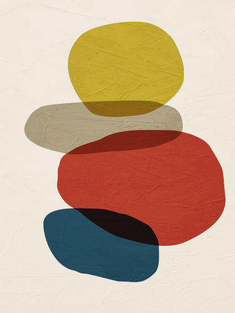 几何图形的抽象艺术，色彩丰富的纹理。图片下载