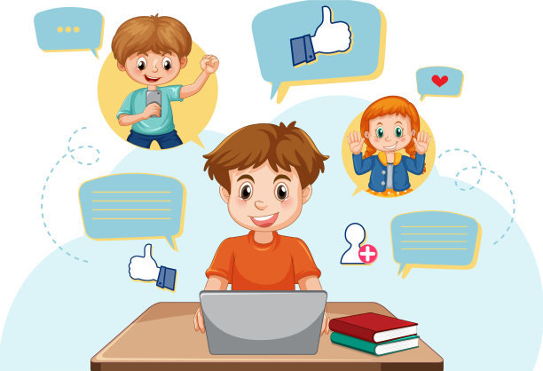 一名男子使用笔记本电脑进行在线学习图片下载