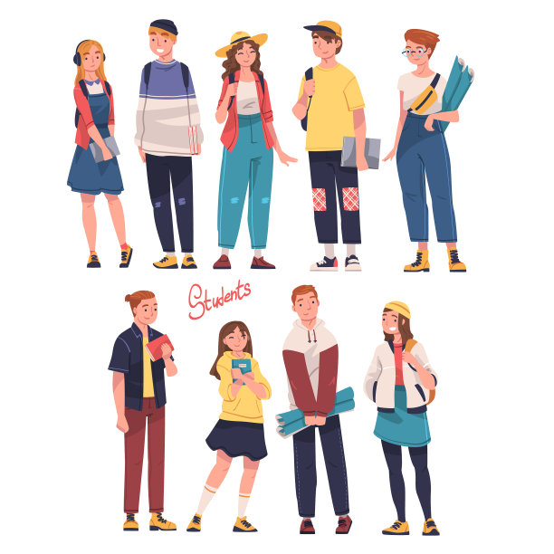 男人和女人作为现代大学生图片下载