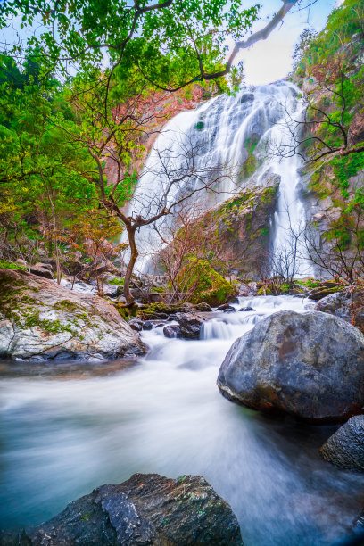 孔兰瀑布，孔兰国家公园，Kamphaeng Phet，在泰国。温泉氛围。图片下载
