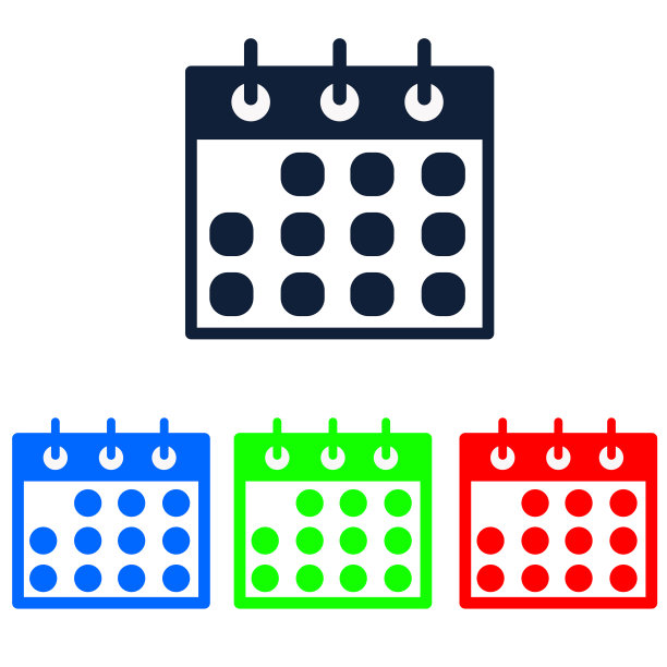 平面日历图标。墙上的日历。矢量图图片下载
