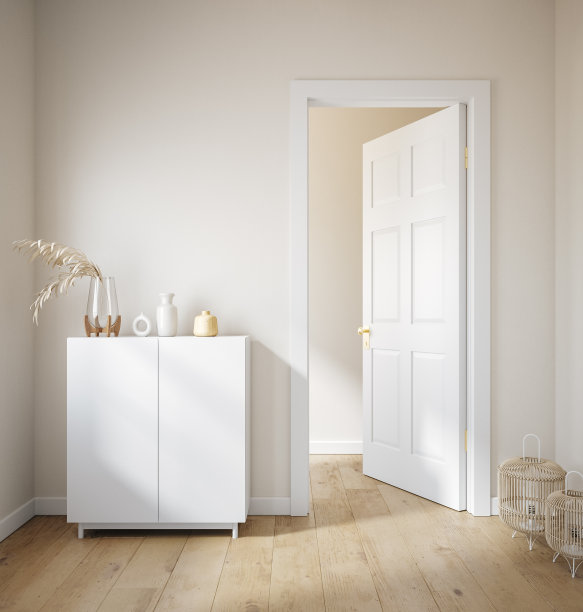 极简主义的当代室内柔和的颜色，墙壁的模型图片下载