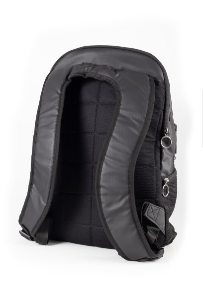 黑色防撕裂背包孤立在白色背景图片下载