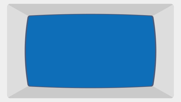 蓝色视频标题背景说明与简单的复古电视风格框架图片下载