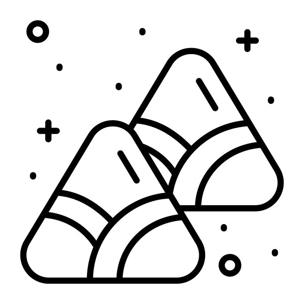 粽子的漂亮设计代表了中国食物图片下载