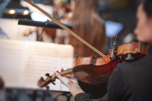 音乐会中的小提琴图片下载
