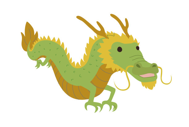 这是一条龙向我们飞来的插图。图片下载