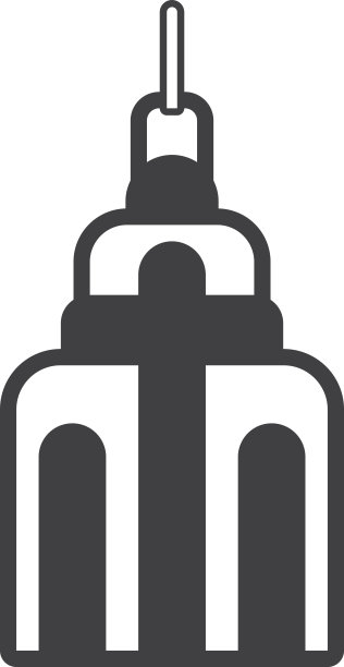 极简风格的现代摩天大楼建筑插图图片下载