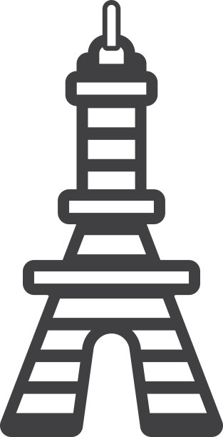 极简风格的现代摩天大楼建筑插图图片下载