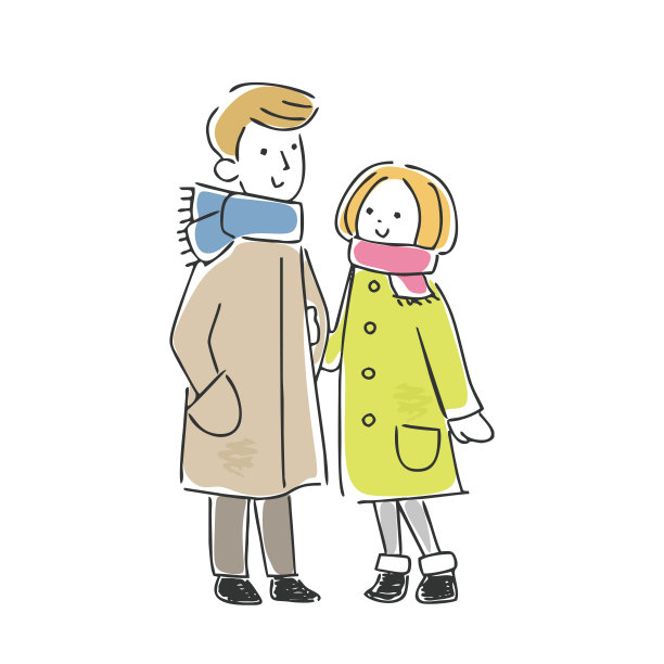 矢量插图的手绘夫妇。图片下载