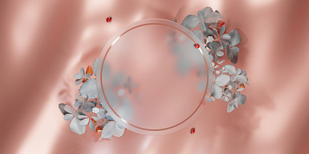 透明文本框用于文本和产品背景3D插图的玻璃框架图片下载