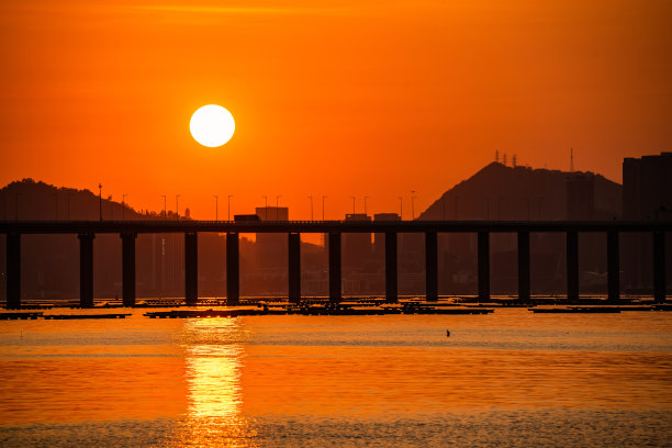流浮山及海岸景色图片下载