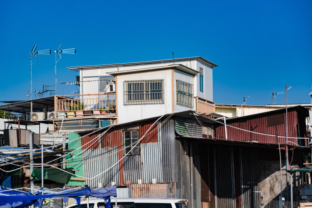 香港流浮山被遗弃的老房子图片下载