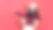 照片正面的女孩在圣诞老人帽子手牵手演示圣诞新年广告宣传片触摸手指牙齿穿着温暖的冬季衣服孤立的红色背景图片下载