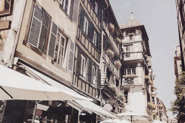 阿尔萨斯。古老的法国城市斯特拉斯堡图片下载