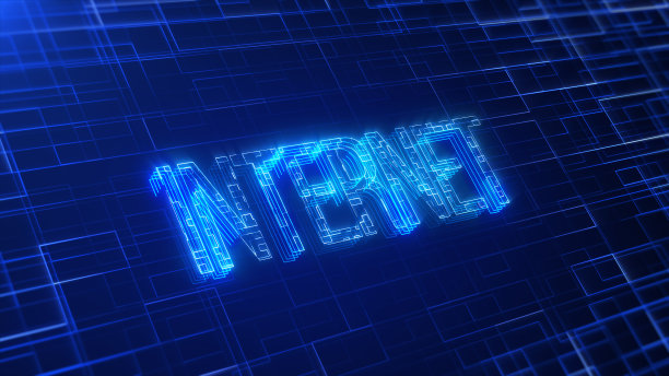 互联网词汇未来科技蓝色8K背景图片下载