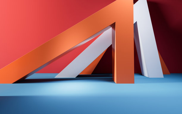 抽象几何内部结构，三维渲染。图片下载